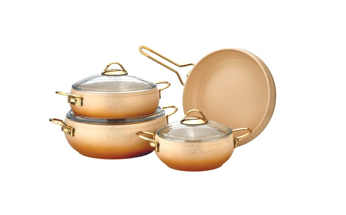 OZ LIFE, Cookware, 7PCS, Turkish Granite Set, , Color, Glass Lid, طقم أواني جرانيت 7 قطع من ماركة اوز لايف صنع في تركيا عالي الجودة بغطاء زجاج OZ LIFE, Cookware, 7PCS, Turkish Granite Set, , Color, Glass Lid, طقم أواني جرانيت 7 قطع من ماركة اوز لايف صنع في تركيا عالي الجودة بغطاء زجاج